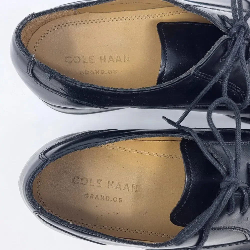 Cole Haan Madison Oxford Plane Toe Dress Shoes C12847 Mens 10 M Black Lace Up